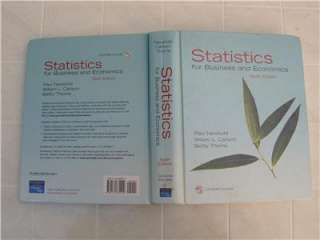 Statistics for Business and Economics 6th Newbold ISBN 013188090X 