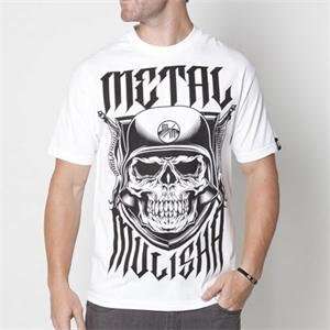  Metal Mulisha Tyrant T Shirt   Small/White Automotive