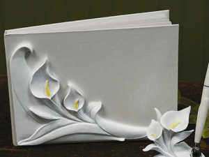 Calla Lily Wedding/Party Guest Registry Book Sign In  