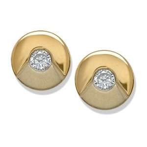    .24CT Round Diamond Earrings: Gold and Diamond Source: Jewelry