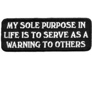  My SOLE PURPOSE IS Embroidered Cool Biker Vest Patch 