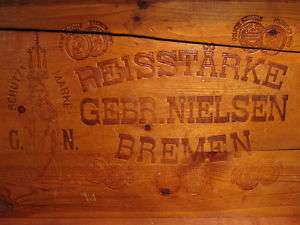 ANTIQUE 19TH CENTURY GERMAN WOOD BEER ? CRATE BREMEN  