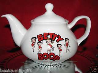BETTY BOOP BEAUTIFUL MEDIUM OFF WHITE TEA COFFEE POT  