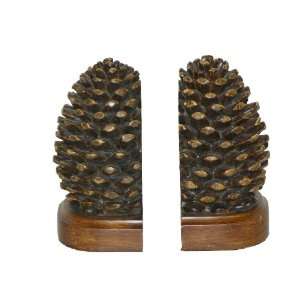  Accents & Occasions Lodge Style Pinecone Bookends, Pair, 6 