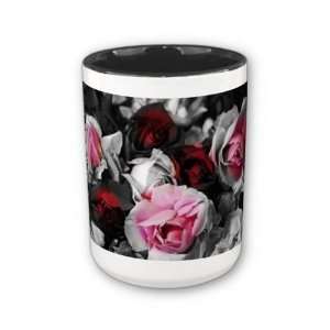 Black and White Roses Coffee Mug: Home & Kitchen