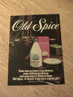 1975 OLD SPICE COLOGNE ADVERTISEMENT SHULTON GIFT AD  