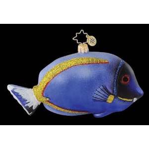   RADKO FESTIVE FINNY BLUE Fish Sea Life Marine Ornament