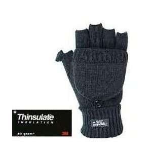   Gloves With Thumb Flaps Fleece Lined Black Patio, Lawn & Garden