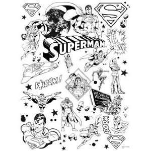  DC Comics ~ Black and White Superman Comic ~ Textile 
