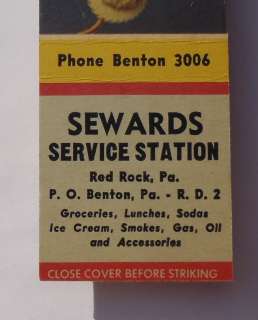   Sexy PinUp Sewards Service Station Gas Oil Benton Red Rock PA  