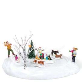 Department 56 SNOW VILLAGE ★ FUN AT THE DOG PARK Motion Animated 