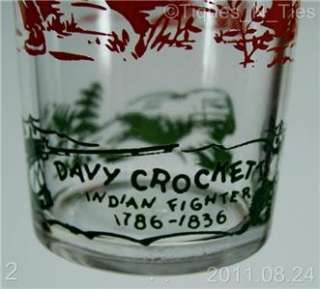Vintage Davy Crockett Indian Fighter Swanky Swig Glass  