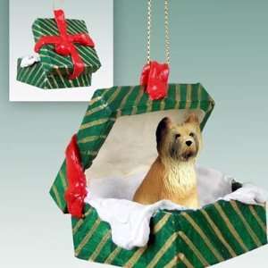  Briard Green Gift Box Dog Ornament