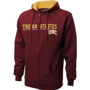  USC Trojans Crimson Fissure Full Zip Hooded Sweatshirt 