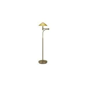 Sonneman   3071.38 : Cone Glass Shade Swing Arm Floor Lamp Satin Brass 