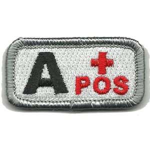  Tactical Blood Type Patch Type A Positive 1x2   Red 