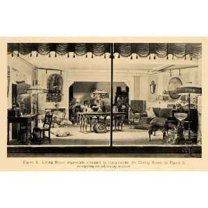  1920 Print Living Room Dining Barker Brothers Table 