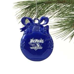  DePaul Blue Demons Royal Blue Flat Ball Ornament Sports 