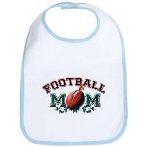  Baby Bib Sky Blue Football Mom with Ivy: Everything Else