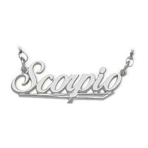   Scorpio Script Zodiac Pendant Oct 24   Nov 22 with 22 chain: Jewelry