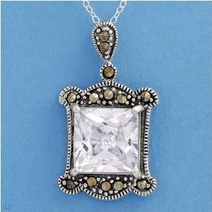  Elegant and Beautiful Necklace With 14.00ctw Marcasites 