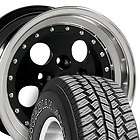 15x8 Black Wrangler Wheels Rims 30x9.5 Tires Fits Jeep