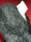 TESORI Black THICK HAIRY 80% FURRY Angora Sweater Small  
