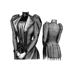 1893 Dress with Coat Bodice & Adjustable Vest Pattern 