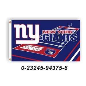  New York Giants NFL Field Design 3x5 Banner Flag: Sports 