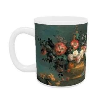  Flower piece with parrot by Jakob Bogdani or Bogdany   Mug 