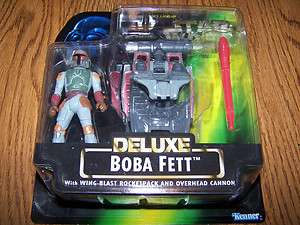  Wars Deluxe Boba Fett with Wing Blast Rocket Pack and Overhead Cannon