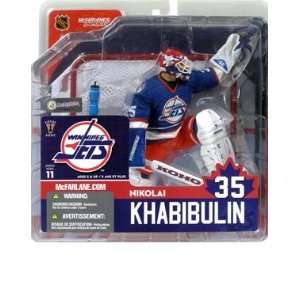   Figure: Nikolai Khabibulin (Winnipeg Jets) Blue Jersey: Toys & Games
