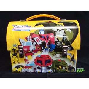  Transformers Animated Dome Tin Lunch Box New Vintage Retro 