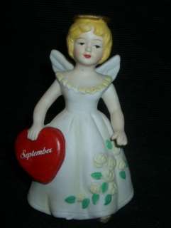  vintage brinns birthday angel calendar girl angel september figurine 