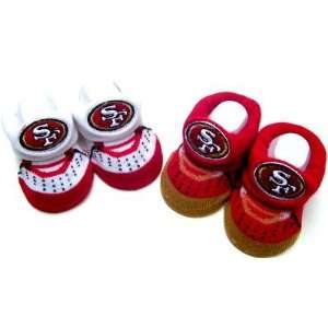   Newborn Infant San Francisco 49ers 2 Pack Booties: Sports & Outdoors