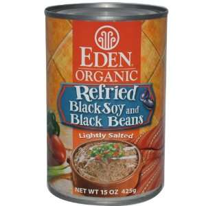 Refried Black Soy and Black Beans, 15 oz (425 g)  Grocery 