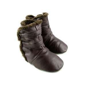  Infant Ministar Fur Bootz Genuine Leather Chocolate Small 