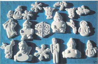 20 CHRISTMAS MAGNETS #M7 CERAMIC BISQUE MAGNETS  