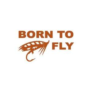  Born To Fly NUT BROWN Vinyl window decal sticker: Office 