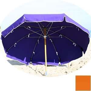  Metal Frame Beach Umbrella   Orange: Sports & Outdoors