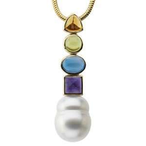   London Blue Topaz, And Genuine Amethyst Pendant CleverEve Jewelry