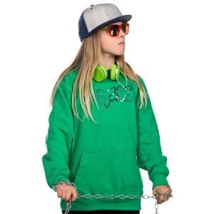  Fox Yin Yang Pullover Hoodie Kelly Green L  Kids: Sports 
