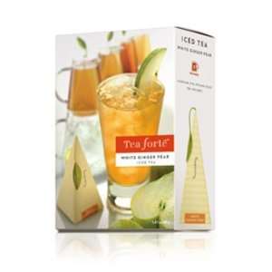 Tea Forte Iced White Ginger Pear   5 Grocery & Gourmet Food
