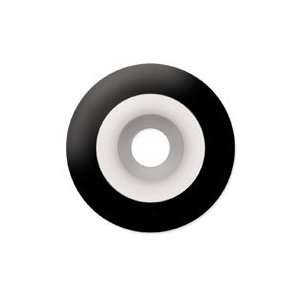  Blank BLACK/WHITE Skateboard Wheels  52mm (Set of 4 