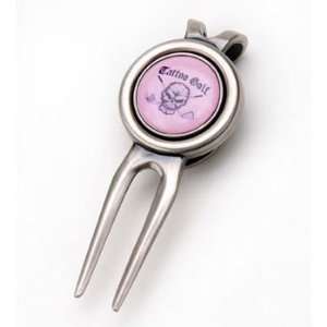  Tattoo Golf Ladies Divot Tool with Pink Magnetic Ball 