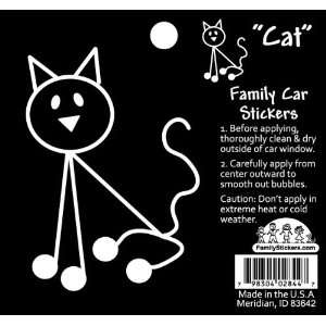 Family Car Stickers 3 inches tall Vinyl Auto Decal, Cat  