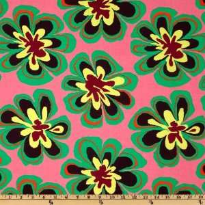  44 Wide Brandon Mably Flora Pink Fabric By The Yard 
