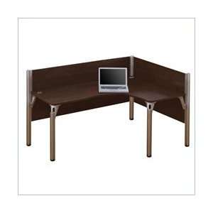 Pro Biz Single Right L Desk Workstation With 2 Melamine Privacy Panels 