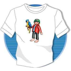  Pirate T Shirt White, Size Small (6) Toys & Games
