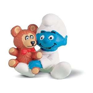 Baby Smurf with Teddy ~1.75 Mini Figure in a Gift Bag Schleich Mini 